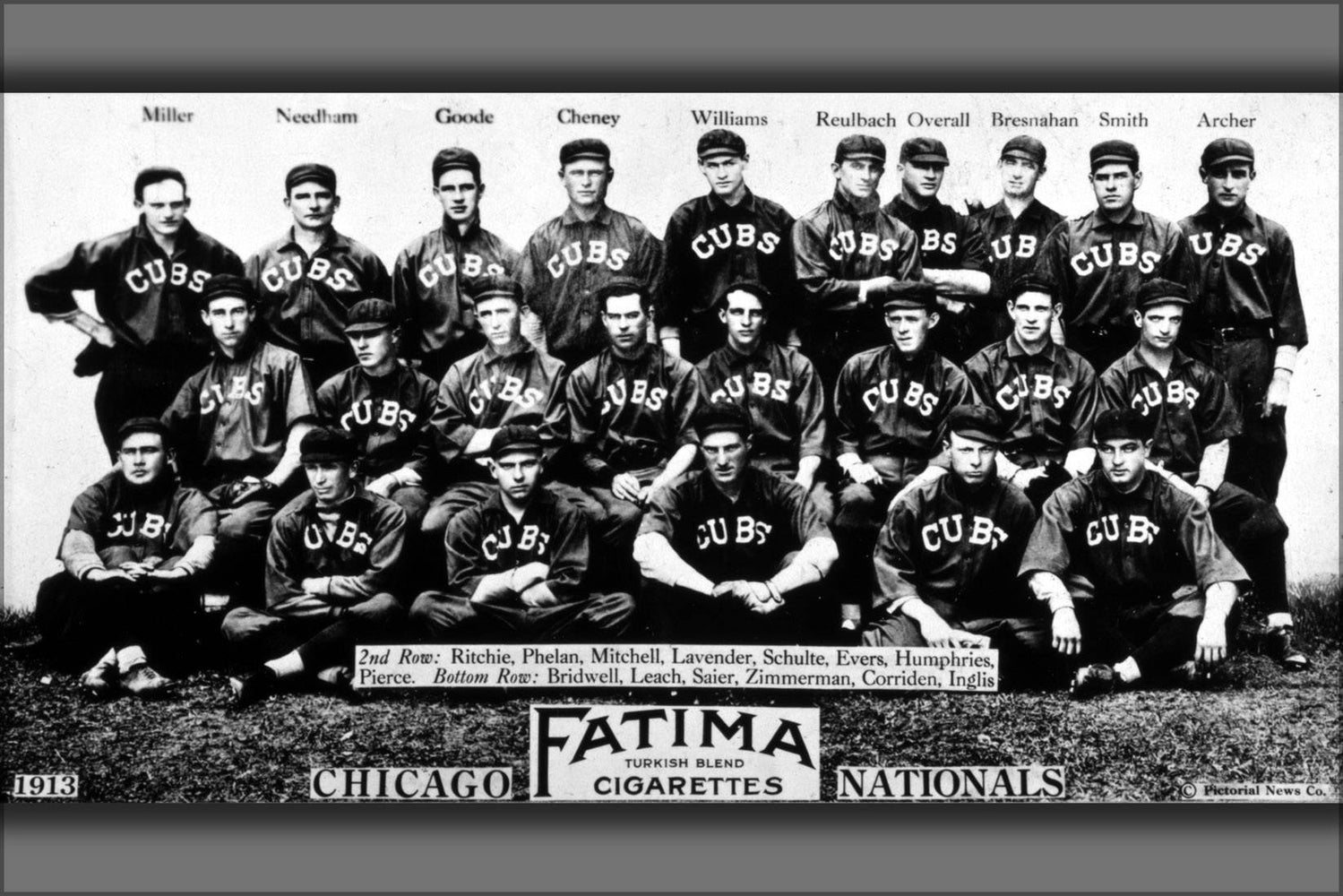 Poster, Many Sizes Available; 1913 Chicago Cubs