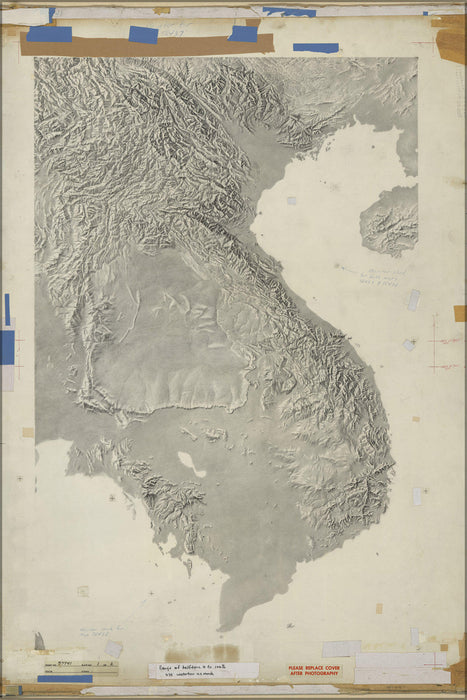 Poster, Many Sizes Available; Cia Terrain Map Vietnam Cambodia Laos Thailand P1