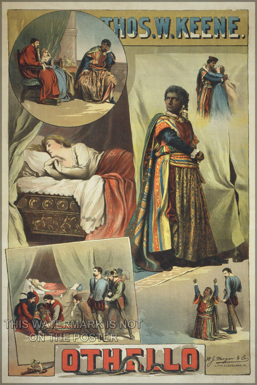 Poster, Many Sizes Available; Othello C1884 Thomas Keene In Othello 1884 Poster