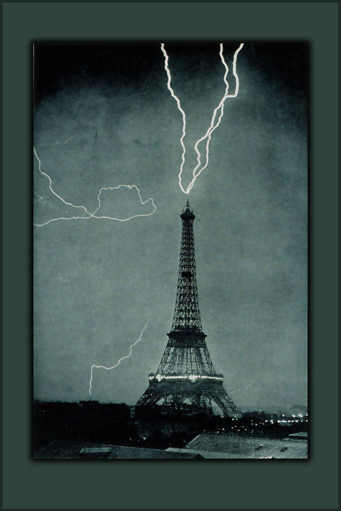 Poster, Many Sizes Available; Lightning Striking The Eiffel Tower, June 3, 1902