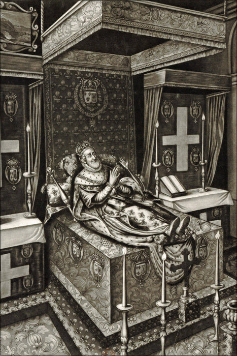 Poster, Many Sizes Available; Henry Iv Of France As He Lay In State After His Murder In The Year 1610, Engraving After Quesnel Gallica 2010