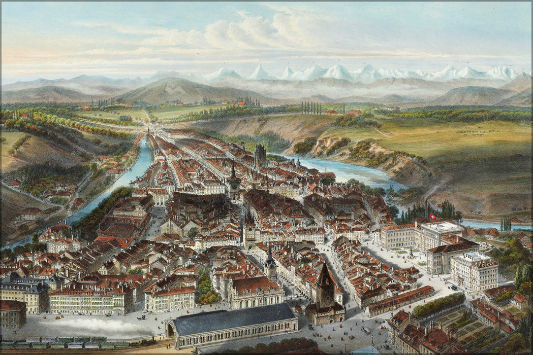 Poster, Many Sizes Available; City Of Bern, Switzerland, In 1858