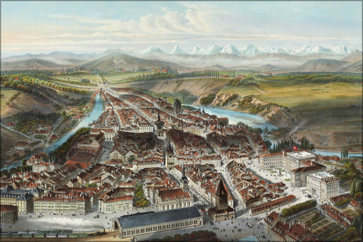 Poster, Many Sizes Available; City Of Bern, Switzerland, In 1858