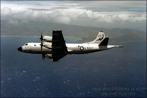 Poster, Many Sizes Available; P-3 Orion Aircraft Of Patrol Squadron 6 (Vp-6) The World Famous Blue Sharks P2