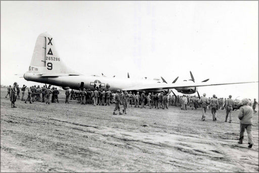 Poster, Many Sizes Available; Boeing B-29 Superfortress On Iwo Jima 1945