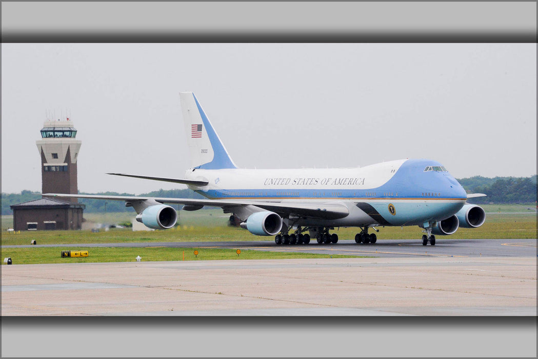 Poster, Many Sizes Available; Air Force One Taxis Onto Mcguire Field At Joint Base Mcguire Dix Lakehurst, N.J., May 28, 2013 130528 F Xq265