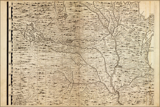 Poster, Many Sizes Available; Map Of Mississippi River 1733