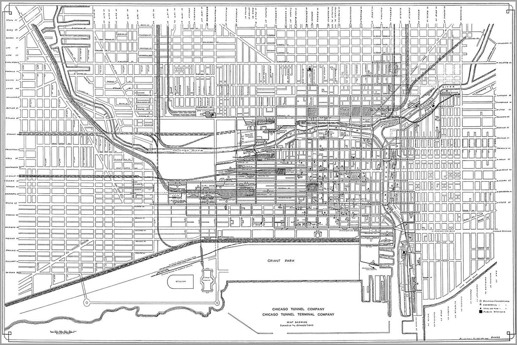 Poster, Many Sizes Available; 1937 Chicago Tunnel Terminal Company
