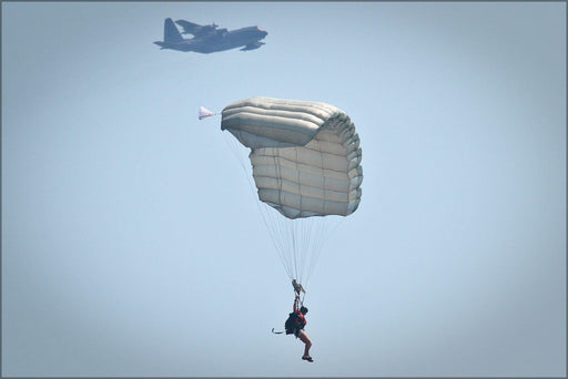 Poster, Many Sizes Available; Air Force Pararescue Specialist And Hc-130 Hercules