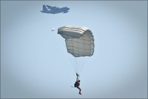 Poster, Many Sizes Available; Air Force Pararescue Specialist And Hc-130 Hercules