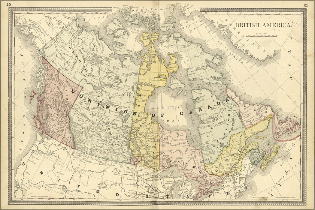 Poster, Many Sizes Available; Map Of Canada 1881