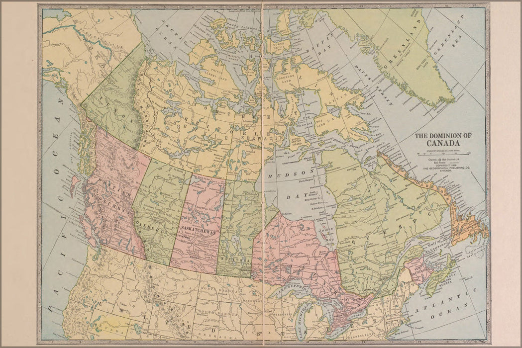 Poster, Many Sizes Available; Map Of Canada 1927