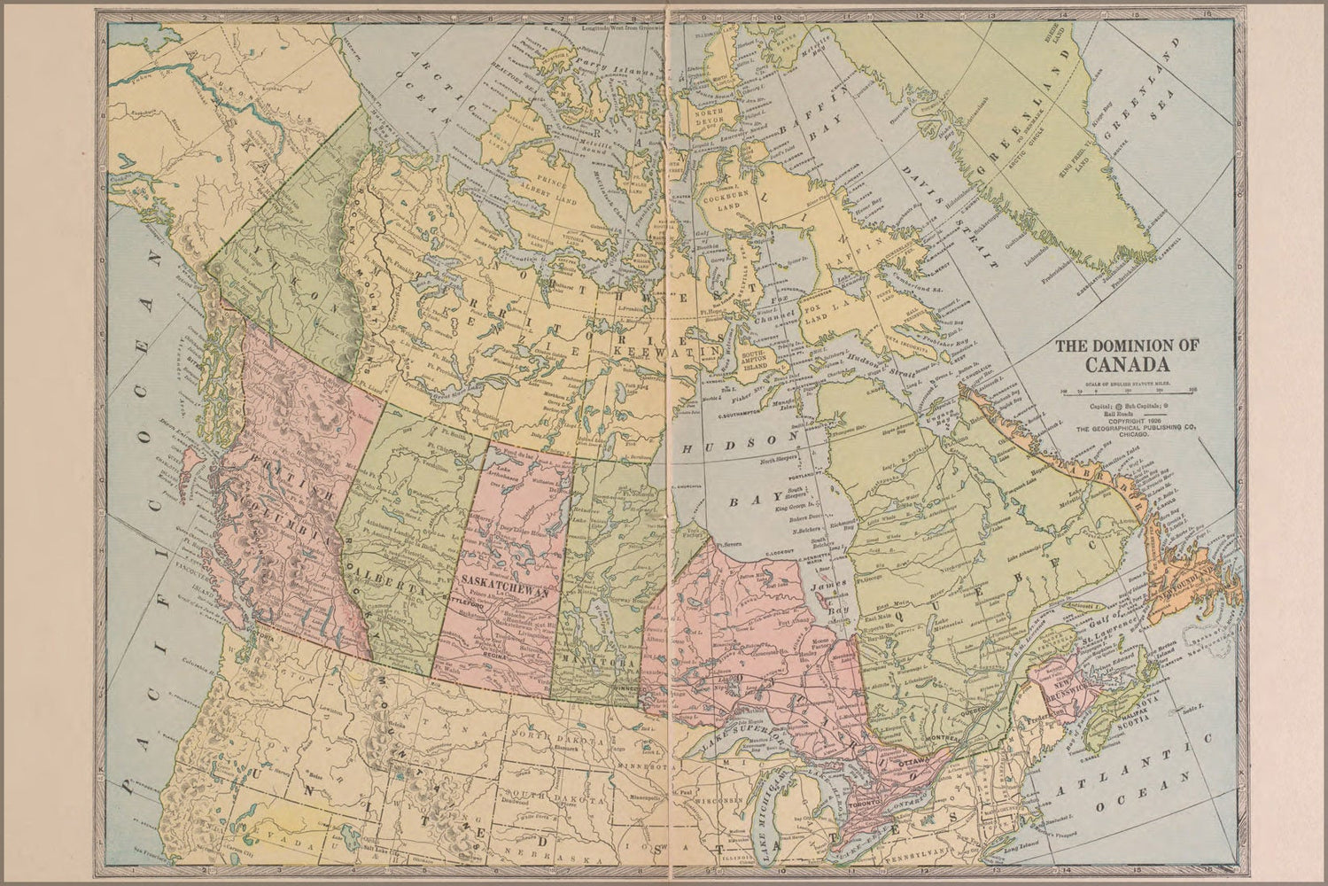 Poster, Many Sizes Available; Map Of Canada 1927