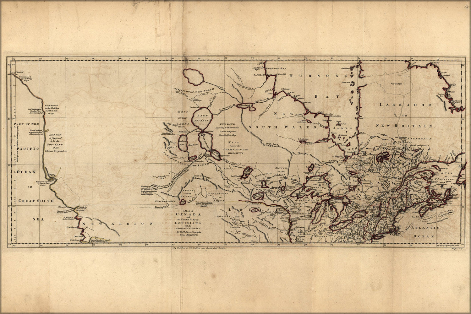 Poster, Many Sizes Available; Map Of Canada And Nw United States 1768