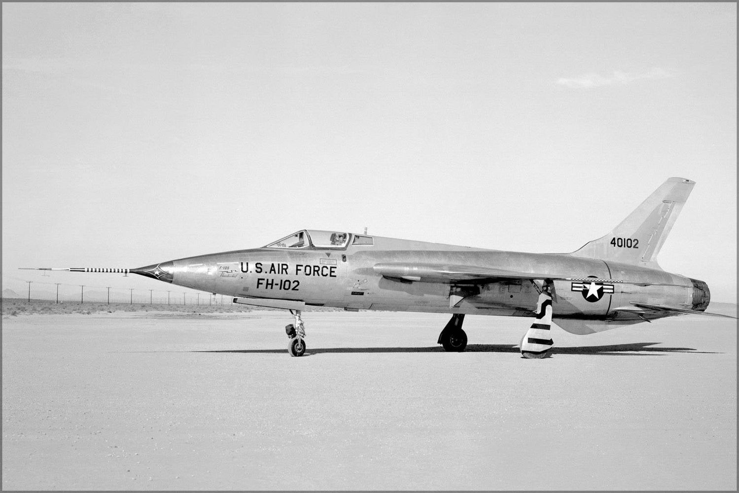 Poster, Many Sizes Available; Air Force Republic F-105 Thunderchief Edwards Air Force Base 1959