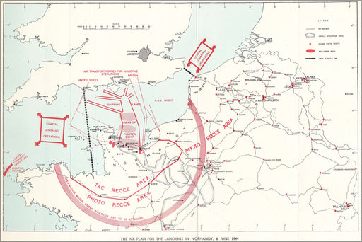 Poster, Many Sizes Available; Air Plan For Landings In Normandy June 1944