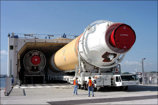 Poster, Many Sizes Available; Boeing Delta Iv Rocket First Stage Offloaded From Delta Mariner