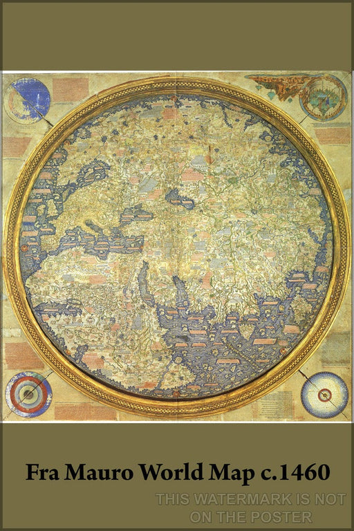 Poster, Many Sizes Available; Fra Mauro World Map C1460