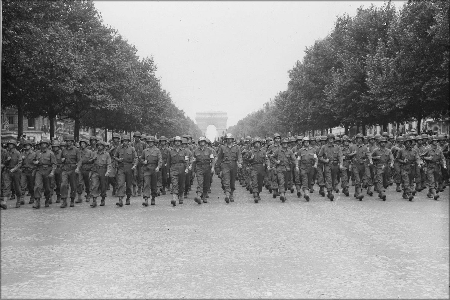 Poster, Many Sizes Available; France; Paris, American Soldiers Victory Parade 29 Aug 1944