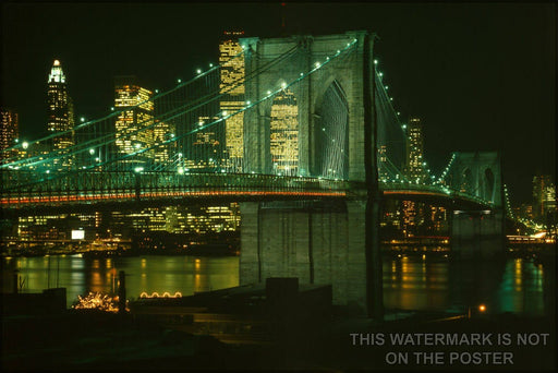 Poster, Many Sizes Available; Brooklyn Bridge C1982