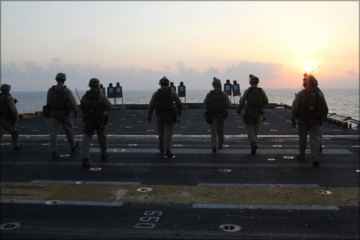 Poster, Many Sizes Available; 24Th Meu Conducts A Mrf Live Fire Aboard Uss Iwo Jima 150218 M Wa276 245