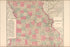 Poster, Many Sizes Available; Map Of Missouri 1898