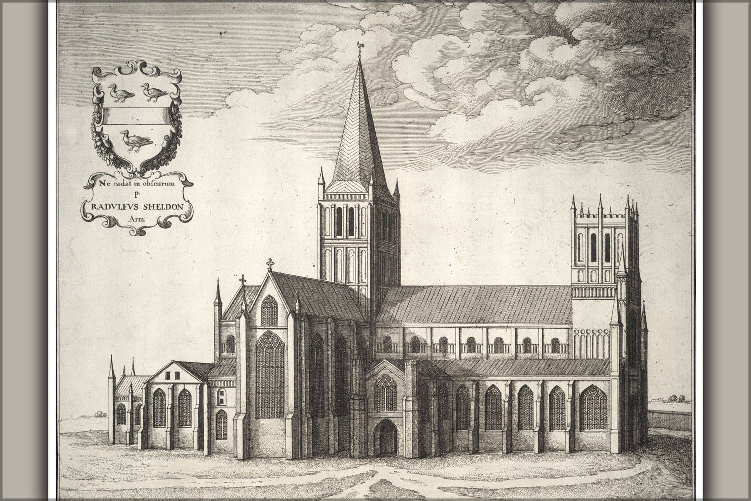 Poster, Many Sizes Available; Hereford Cathedral 17Th Century By Wenceslaus Hollar