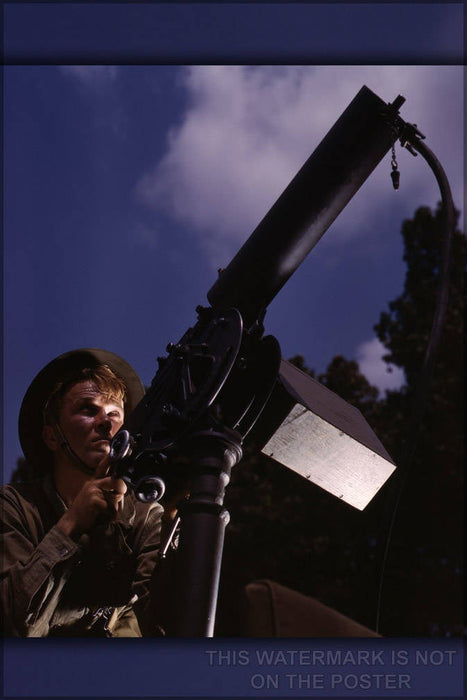 Poster, Many Sizes Available; Browning Machine Gunner, Ft. Knox, Ky