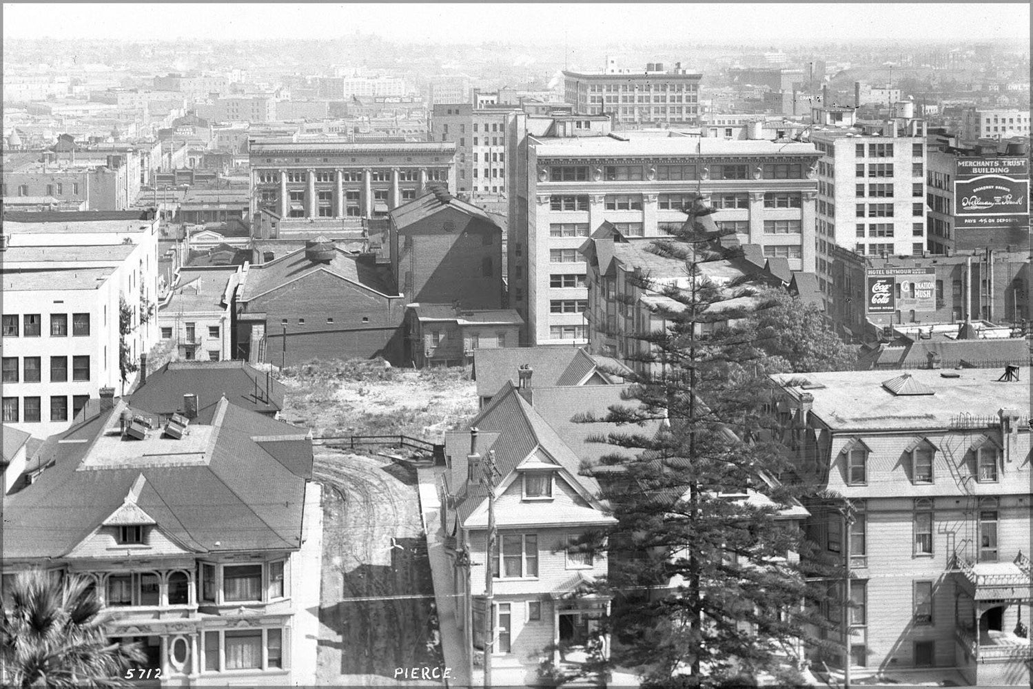 Poster, Many Sizes Available; Panoramic View Of Downtown Los Angeles From The Melrose Hotel, Ca.1914 (5712) #031215