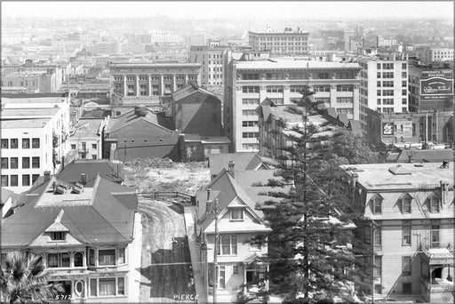 Poster, Many Sizes Available; Panoramic View Of Downtown Los Angeles From The Melrose Hotel, Ca.1914 (5712) #031215