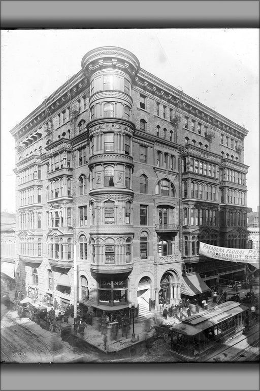 Poster, Many Sizes Available; Bryson Block On The Corner Of Second Street And Spring Street, Los Angeles, 1905 (Chs-5289)