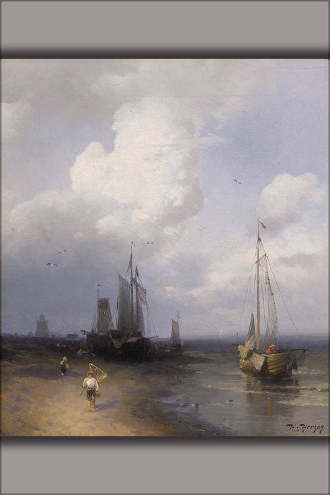 Poster, Many Sizes Available; Hermann Herzog Dutch Coastal Scene