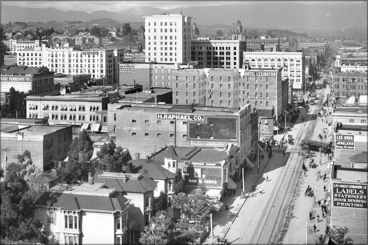 Poster, Many Sizes Available; Panoramic View Of Los Angeles, Looking North From The Huntington Building, Ca.1904 (Chs-5082) #031715