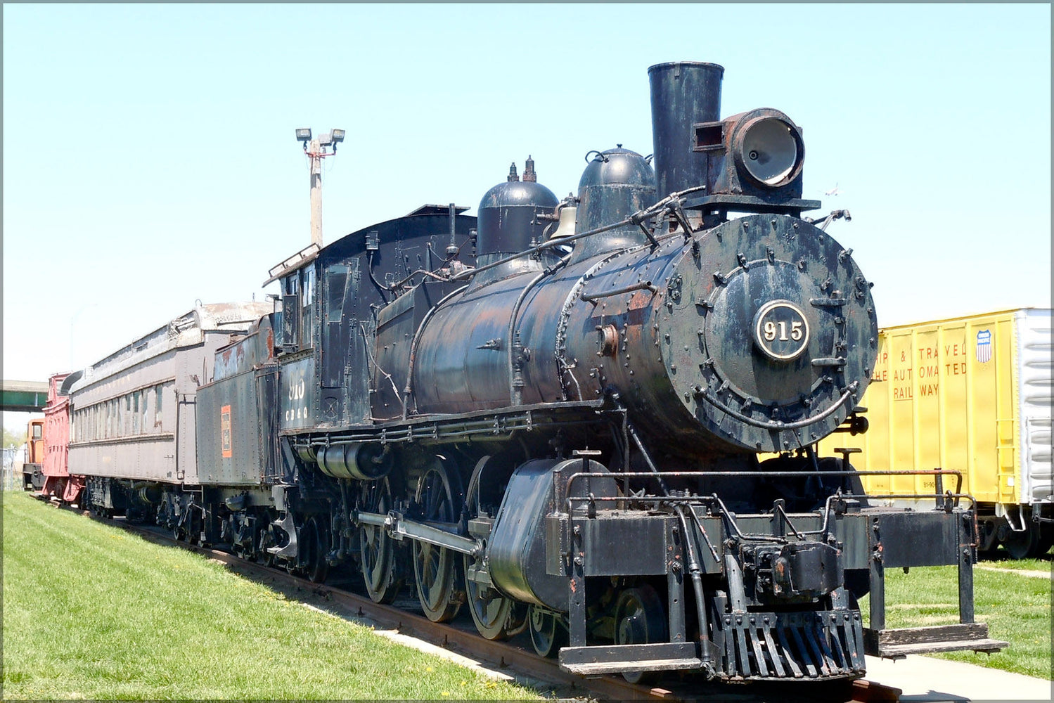 Poster, Many Sizes Available; Burlington Railroad Locomotive Train 915,