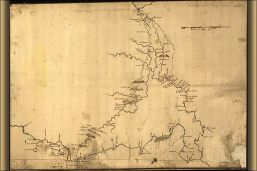 Poster, Many Sizes Available; Map Of Central Panama Showing Chagres River 1780