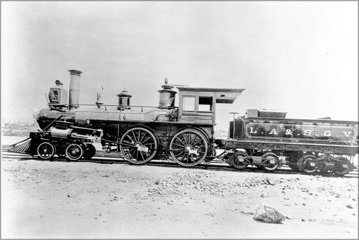 Poster, Many Sizes Available; Los Angeles And San Gabriel Valley Railroad Depot At Alison Street And Anderson Street, Los Angeles, 1884 (635