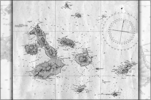 Poster, Many Sizes Available; Galapagos Islands, Surveyed By Captain Fitzroy, R. N. And The Officers Of H. M. S. Beagle, 1836