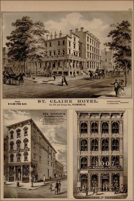 Poster, Many Sizes Available; St. Claire Hotel Richmond Virginia 1877