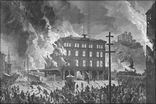 Poster, Many Sizes Available; Burning Of Union Depot, Pittsburgh, Pennsylvania Great Railroad Strike Of 1877 P4 Destruction Of The Unio