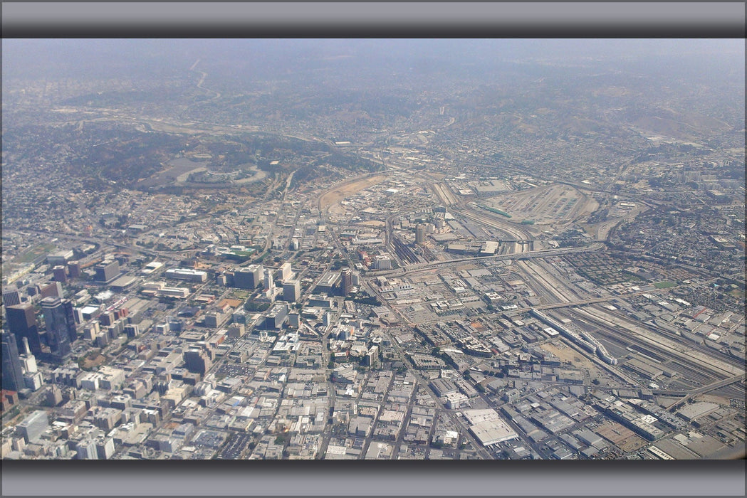 Poster, Many Sizes Available; Los Angeles Civic Center And Union Station Aerial View From South August 2014  #031215