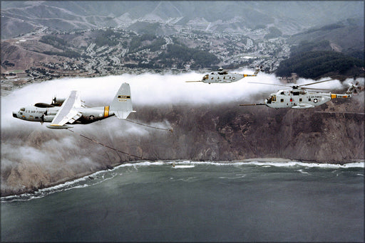 Poster, Many Sizes Available; C-130 Hercules & Hh-3E Jolly Green Giant H-3 Helicopters 1979