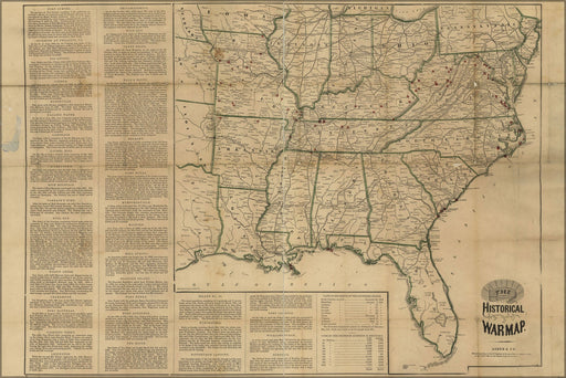 Poster, Many Sizes Available; Civil War Map South United States Of America 1862 P1