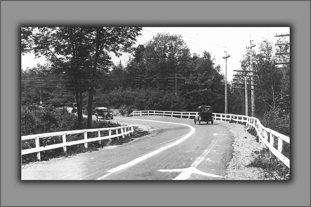 Poster, Many Sizes Available; State Highway M-15 In Marquette County, Michigan 1917