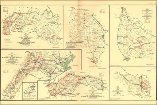 Poster, Many Sizes Available; Civil War Map Spotsylvania Court House Staunton To Washington Dc