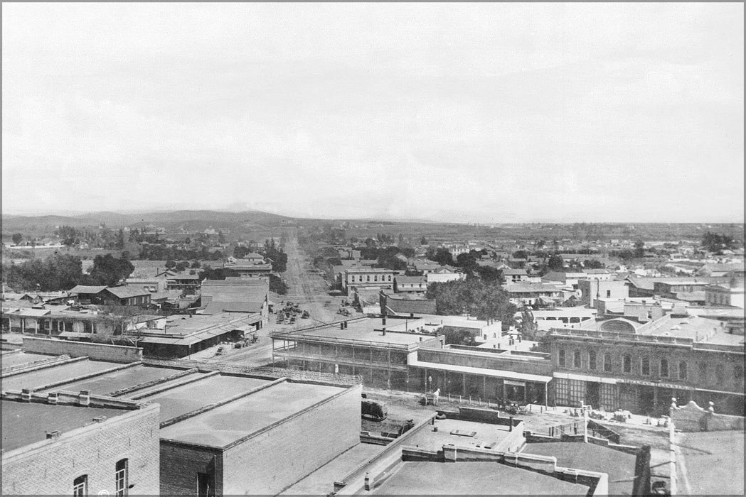 Poster, Many Sizes Available; Los Angeles Street And Aliso Street From Baker Block Looking East, Downtown Los Angeles, 1885 (1859)  #031215