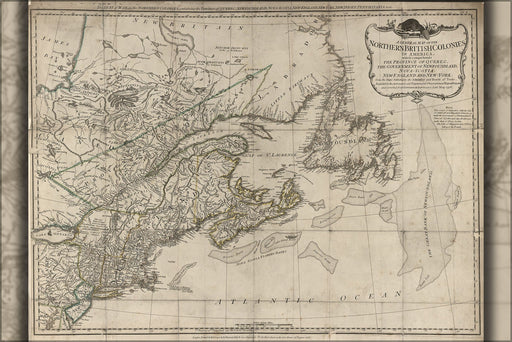 Poster, Many Sizes Available; Map Of New England Massachusetts Maine 1776