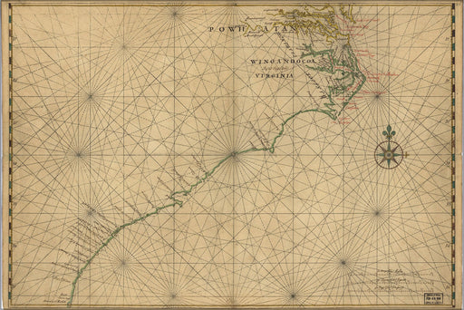 Poster, Many Sizes Available; Map Of Chesapeake Bay To Florida 1639 In Dutch