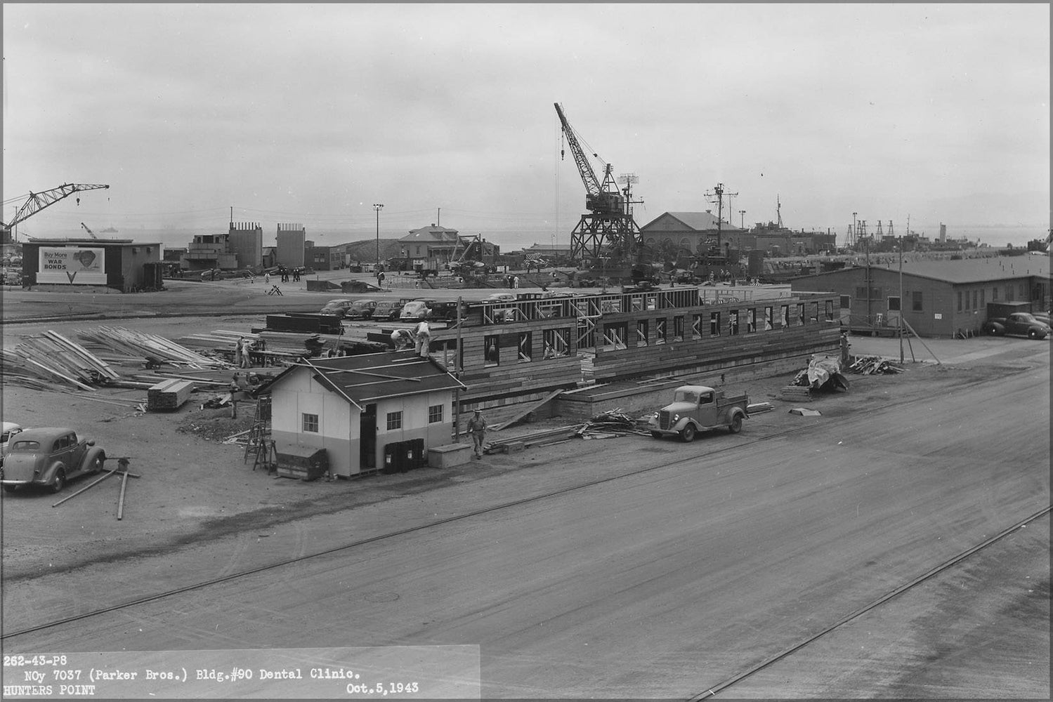 Poster, Many Sizes Available; Parker Bros. Bldg. 90 Dental Clinic. Hunters&#39; Point Naval Dry Docks (San Francisco Naval Shipyard...      2968