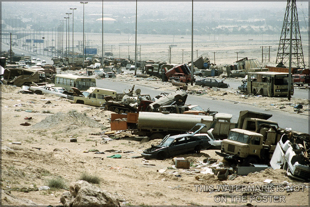 Poster, Many Sizes Available; Highway Of Death,Kuwait During Operation Desert Storm Highway 80