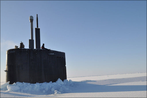 Poster, Many Sizes Available; Submarine Uss Annapolis (Ssn 760) During Ice Exercise (Icex 2009) Arctic Ocean